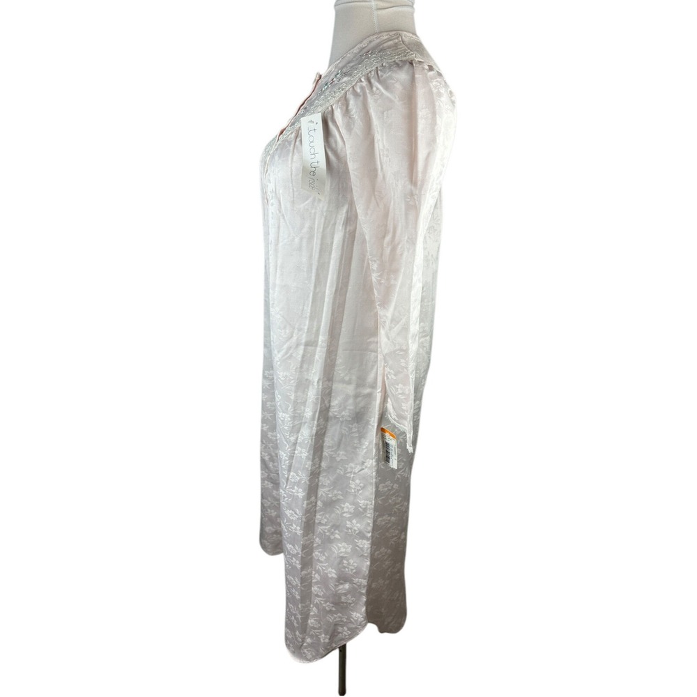 New Miss Elaine Floral Nightgown Country Cottage Lace Long Maxi Pj's Pink Small - Picture 10 of 16